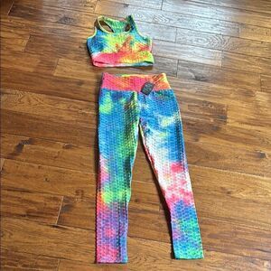 NWT Vibrant Tie-Dye athletic set